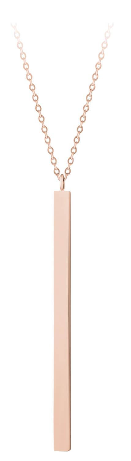 Troli Dlouhý růžově zlacený náhrdelník s přívěskem
