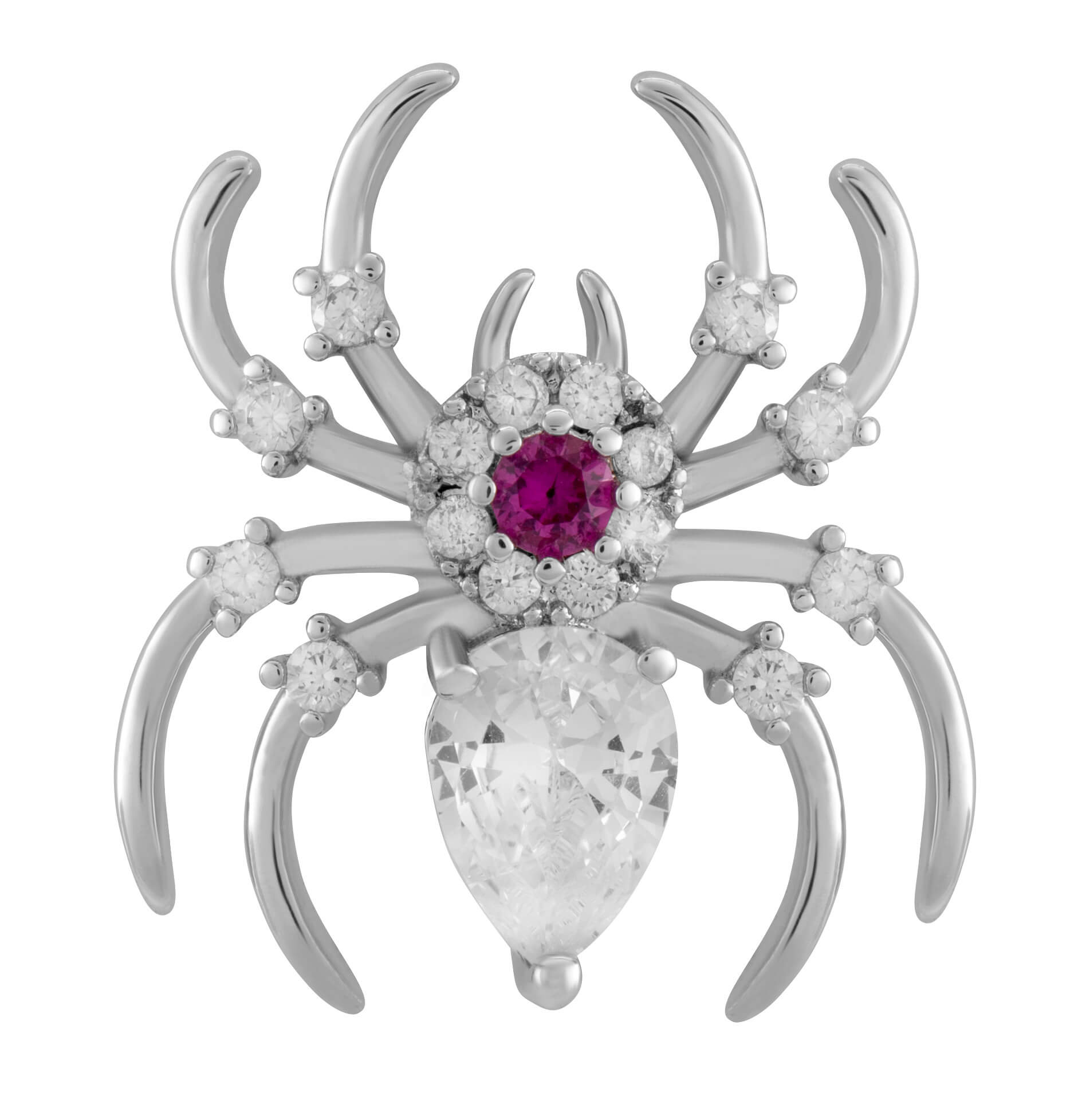 Troli -  Nadčasová brož ve tvaru pavouka s krystaly KS-225