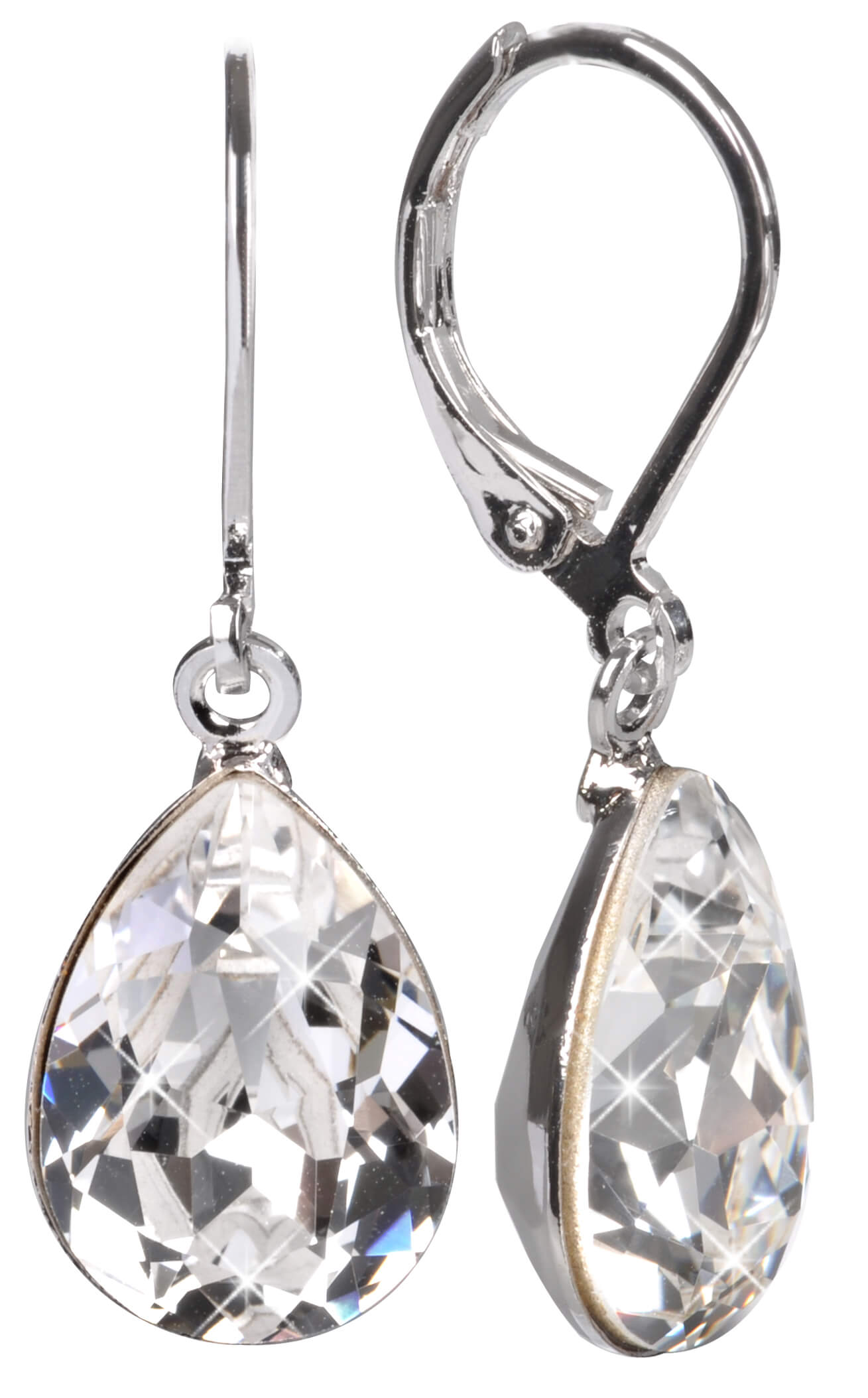 Levien -  Elegantní náušnice s krystaly Pear Crystal