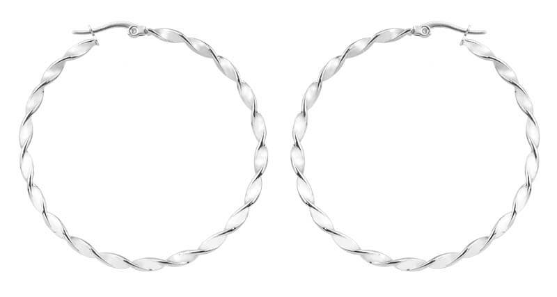 Troli -  Ocelové kruhové náušnice 2 - 5 cm 4 cm