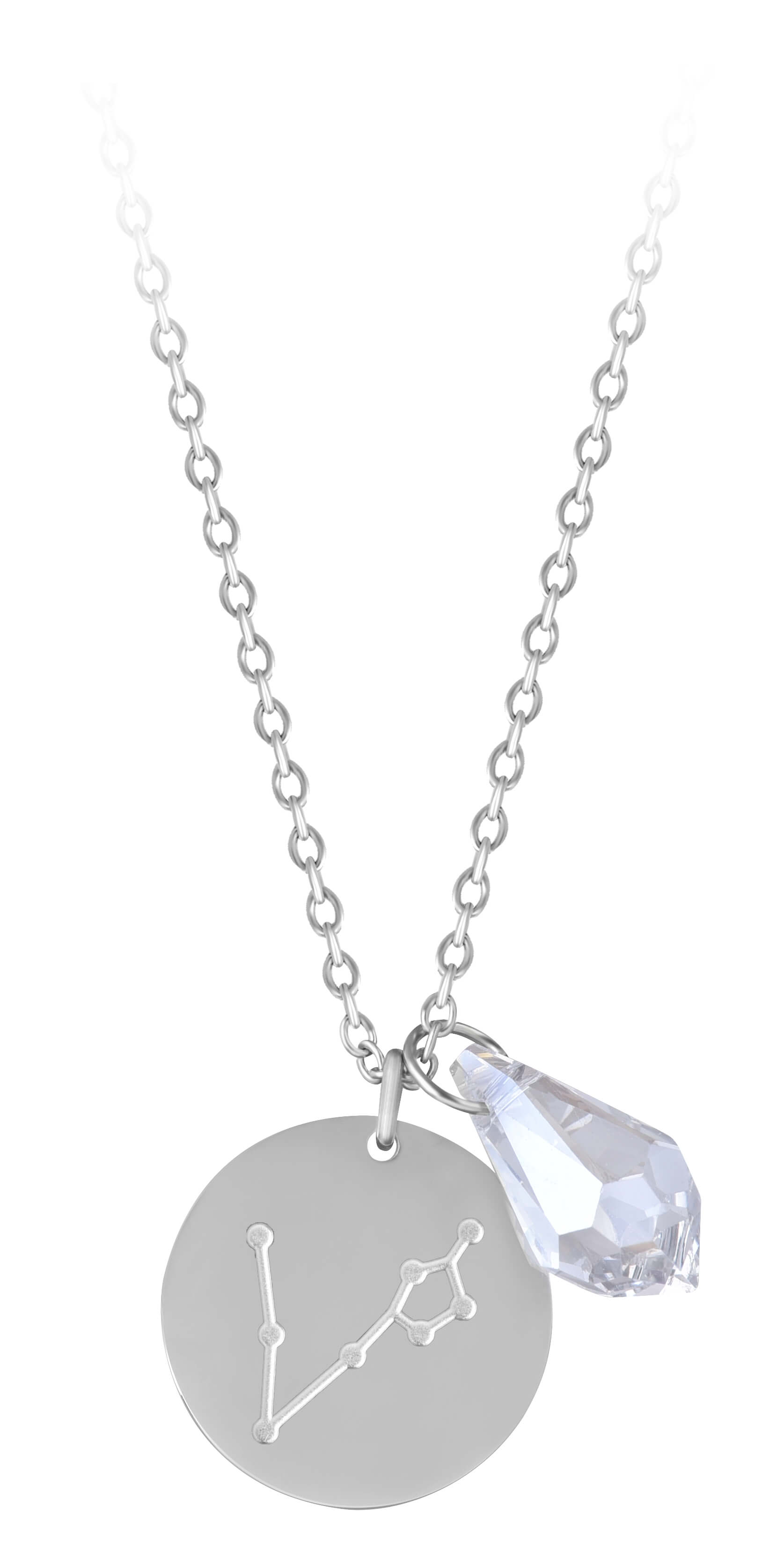 Troli -  Ocelový náhrdelník Ryby se zirkonem (řetízek, 2x přívěsek)