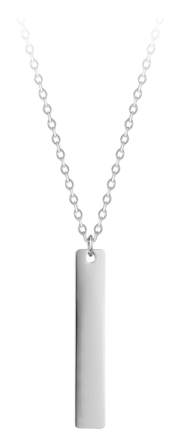 Troli -  Ocelový náhrdelník s podlouhlým přívěskem