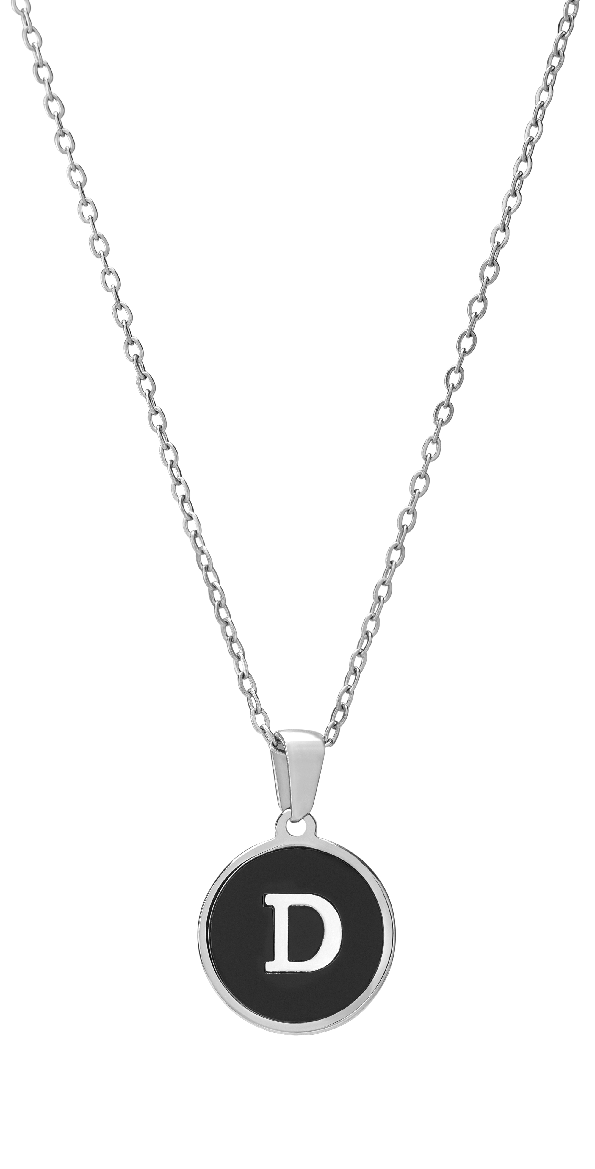Troli -  Originální ocelový náhrdelník s písmenem D
