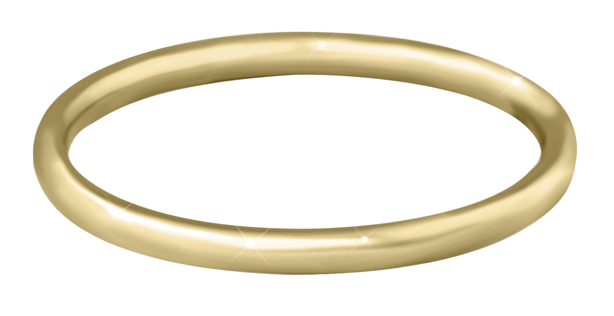 Troli Pozlacený minimalistický prsten z oceli Gold 49 mm