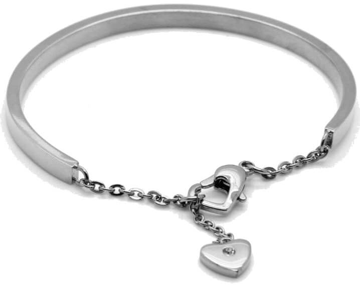 Troli -  Romantický ocelový náramek se srdcem KBS-151-SIL