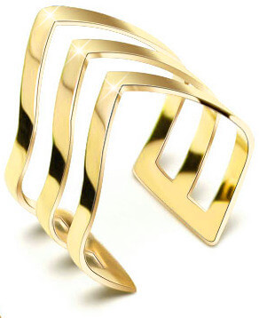Troli -  Trojitý pozlacený prsten z oceli