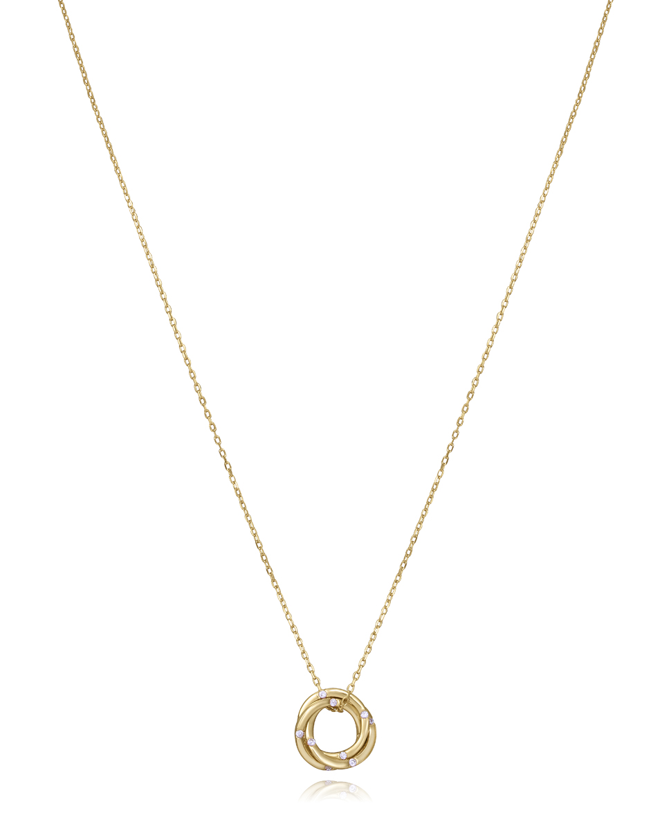 Viceroy Krásny pozlátený náhrdelník so zirkónmi Elegant 13067C100-30 (retiazka, prívesok)