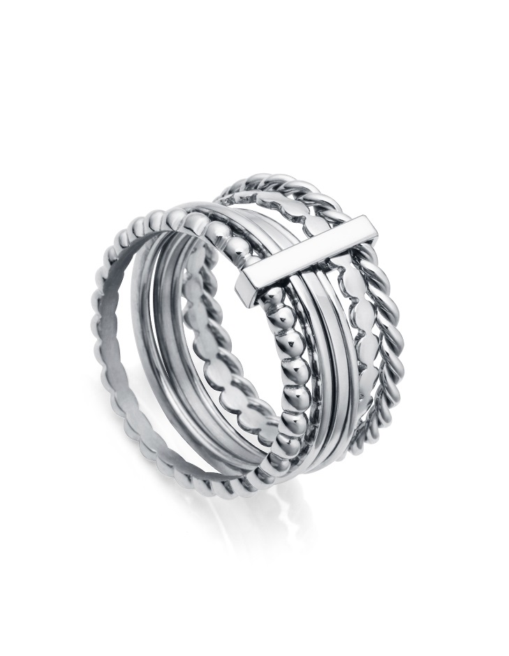 Viceroy Moderní ocelový prsten Chic 75307A01 54 mm