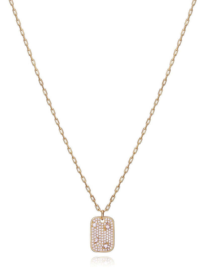 Viceroy Pozlátený náhrdelník s čírymi zirkónmi Elegant 13178C100-30