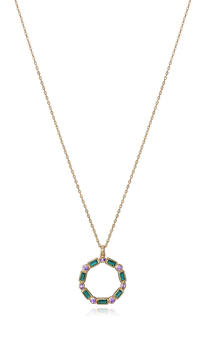 Viceroy Prekrásny pozlátený náhrdelník so zirkónmi Elegant 9120C100-39