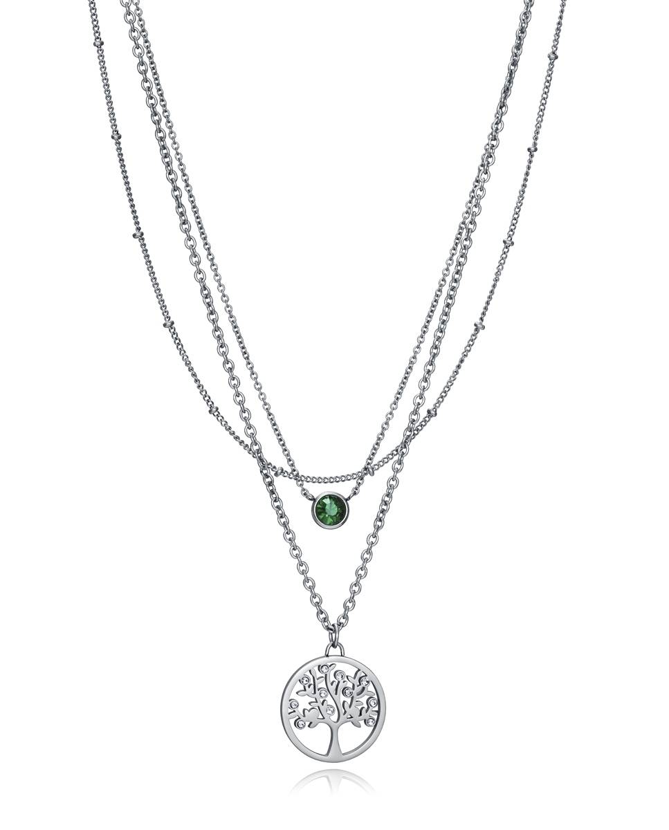 Viceroy Pôvabný oceľový náhrdelník so stromom života Kiss 15104C01000
