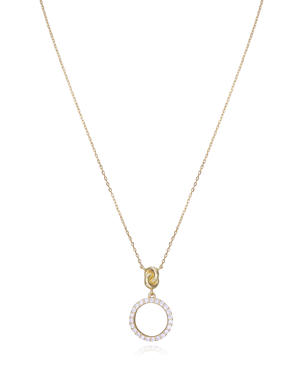 Viceroy Pôvabný pozlátený náhrdelník so zirkónmi Elegant 13066C100-30