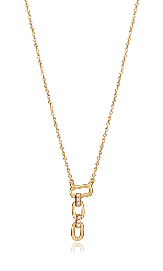 Viceroy Půvabný pozlacený náhrdelník se zirkony Elegant 13137C100-30