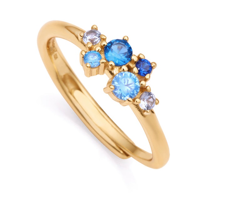 Viceroy -  Stylový pozlacený prsten se zirkony Trend 13134A0 53 mm