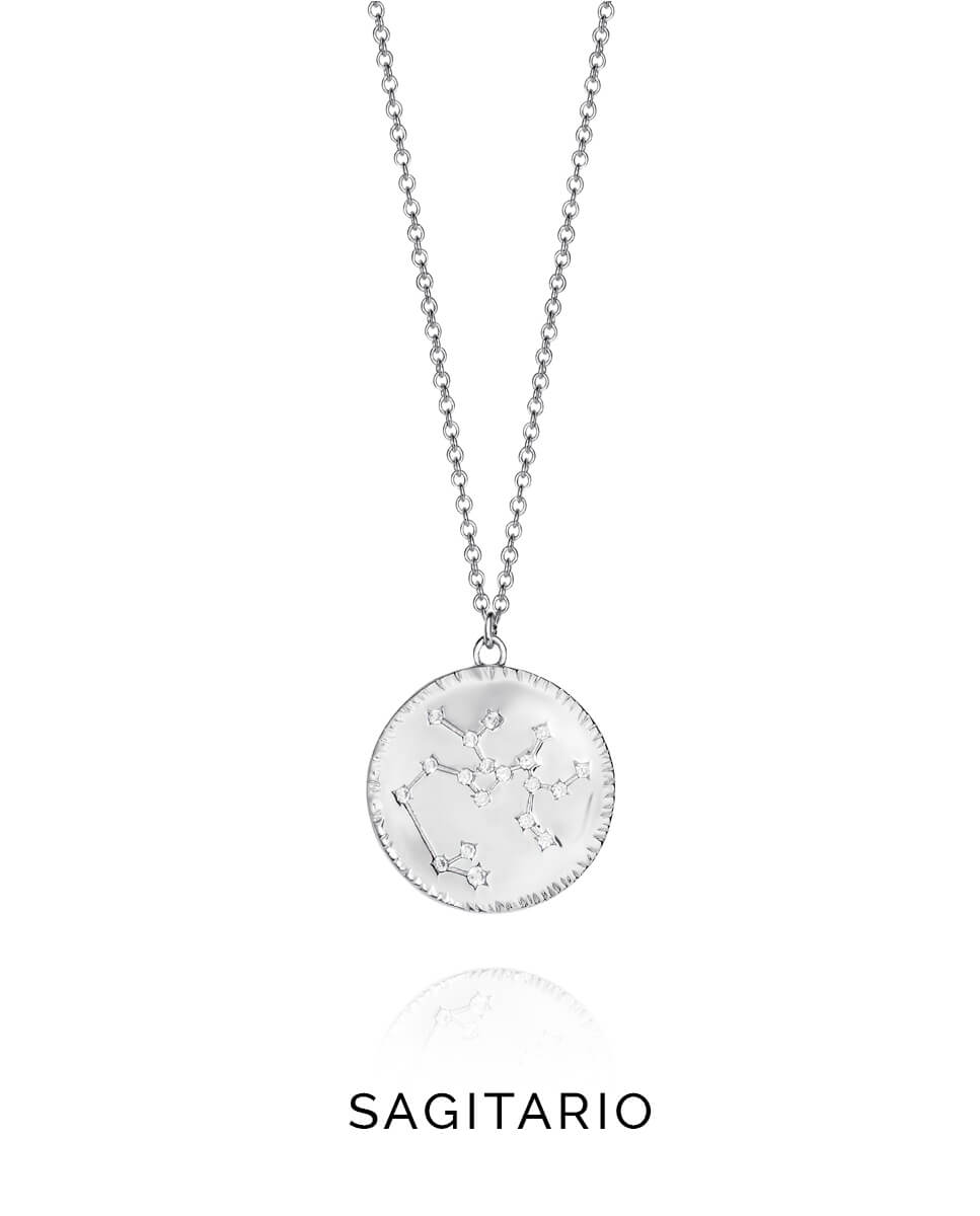 Viceroy Strieborný náhrdelník znamenie Strelec Horoscope 61014C000-38SA