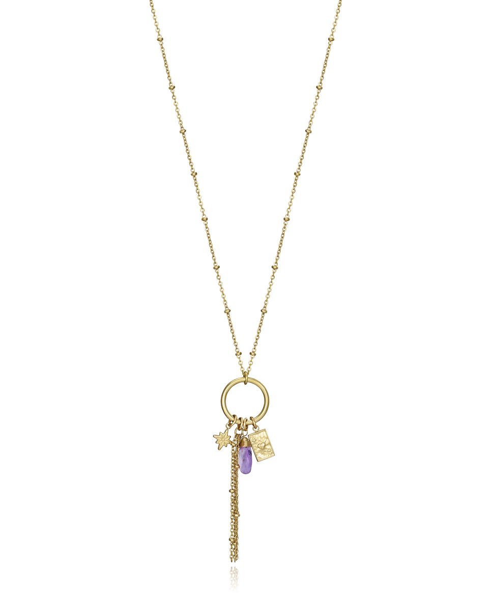 Viceroy -  Stylový pozlacený náhrdelník s přívěsky Chic 1444C01012