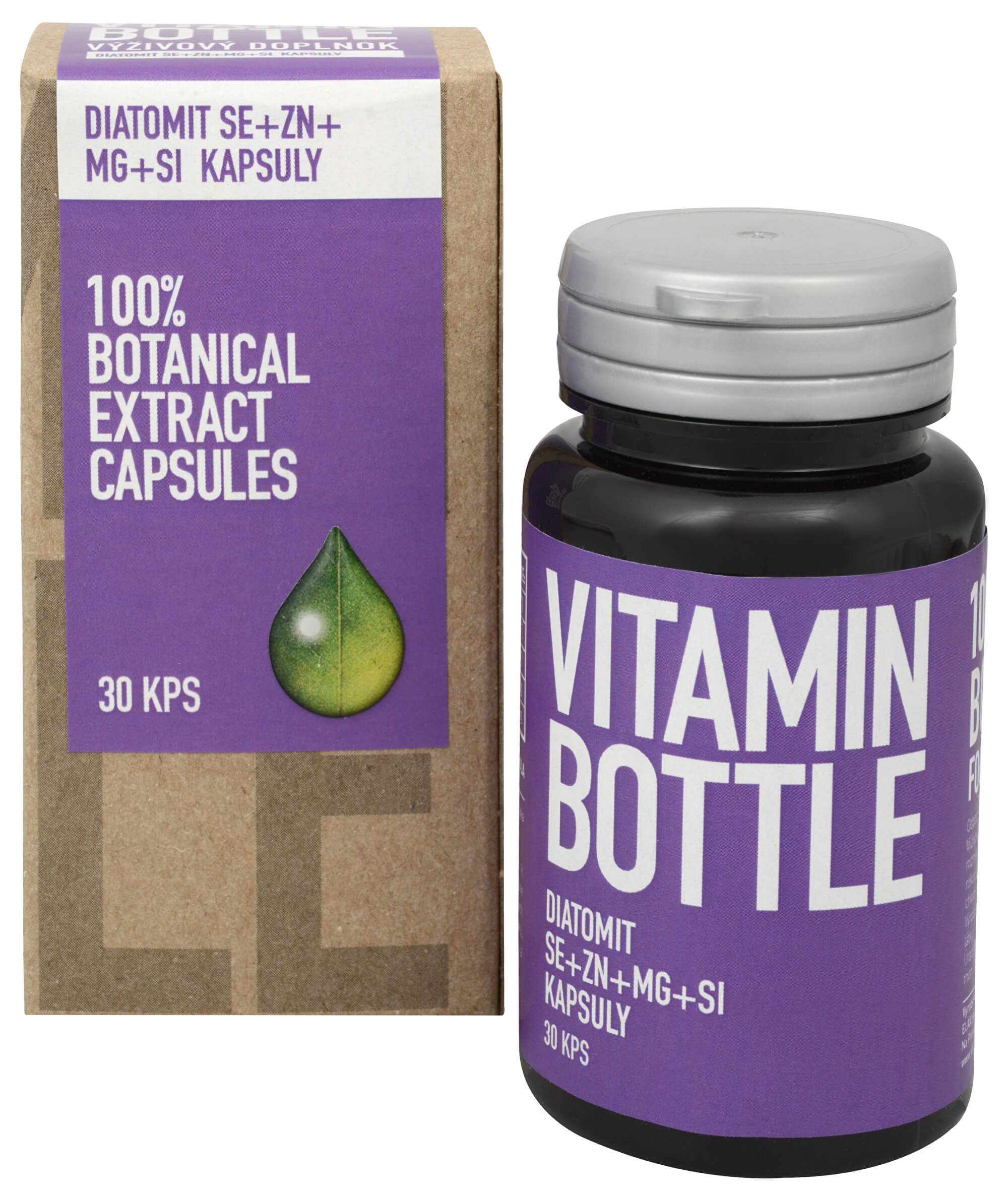 Vitamin Bottle DIATOMIT Se + Zn + Mg + Si 30 kapslí