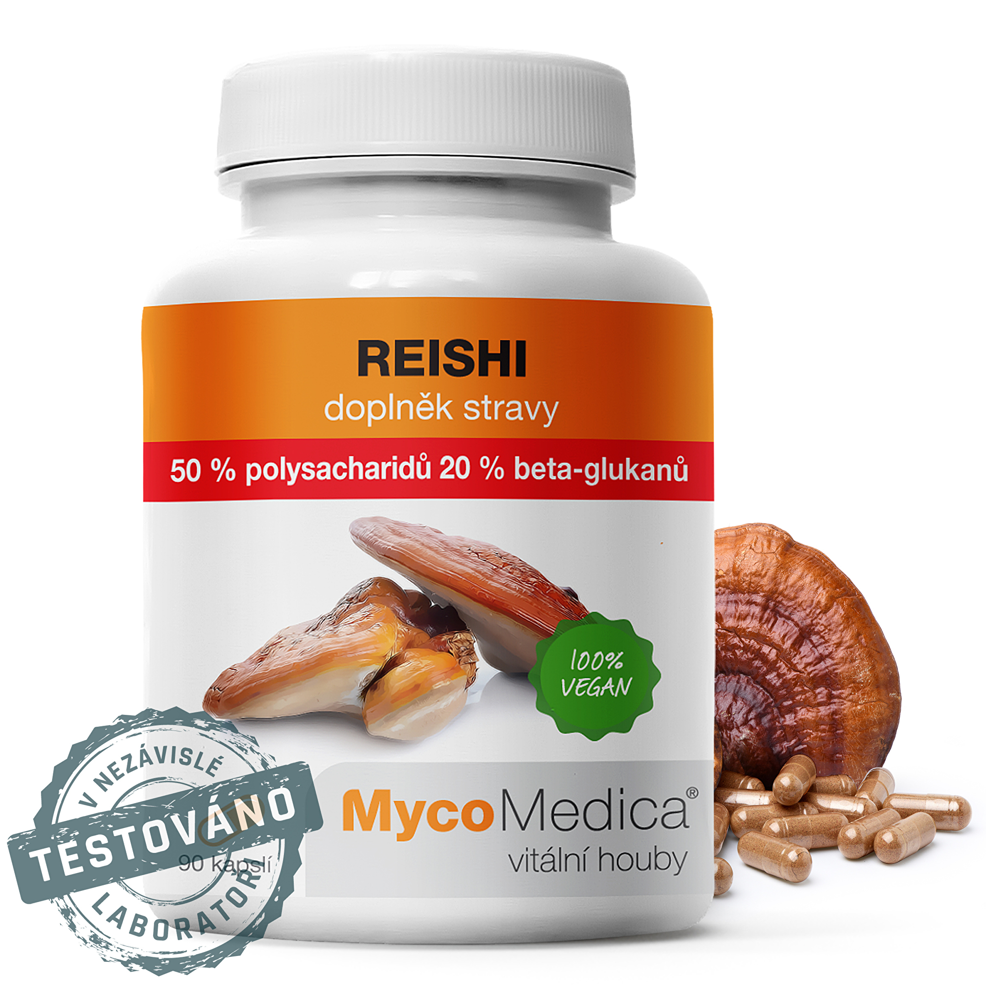 MycoMedica Reishi 50 % vysoká koncentrace