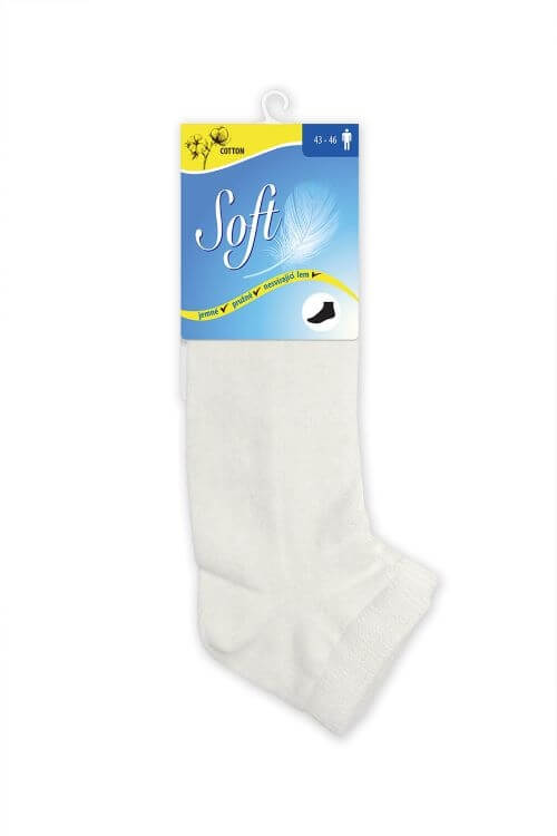 Soft Pánské ponožky se zdravotním lemem nízké - bílé 39 - 42