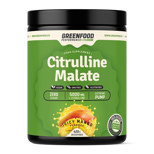 GreenFood Performance nápoj Citrulline Malate 420 g Malina