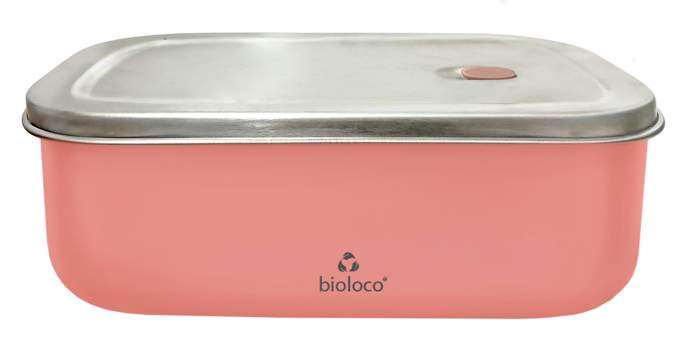 Bioloco Nerezový svačinový box 425 g růžový