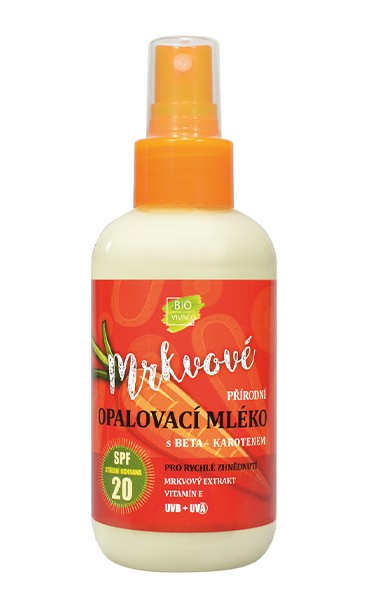 Vivaco Mrkvové opalovací mléko OF20 150 ml