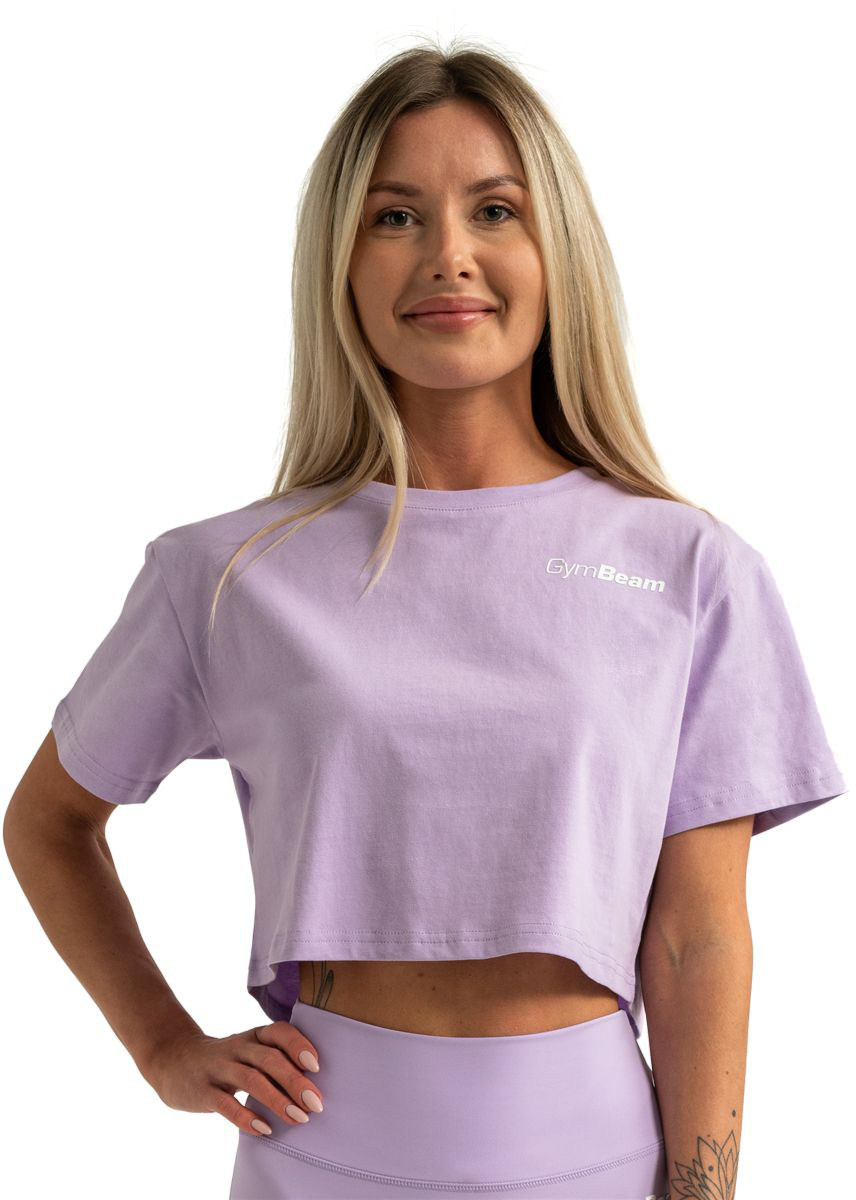 GymBeam Dámske tričko Cropped Limitless Lavender L