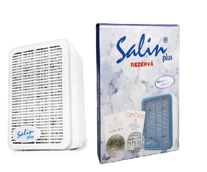 Salin Salin Plus solný přístroj pro čištění vzduchu + Náhradní solný filtr do přístroje Salin Plus