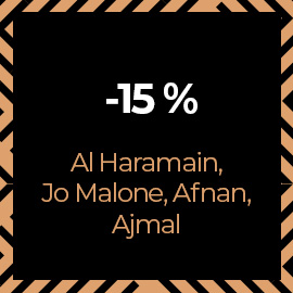 Sleva 15 % Al Haramain, Jo Malone, Afnan, Ajmal 