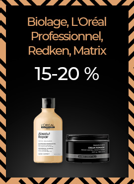 Sleva 15-20 %  L´Oréal Professionnel, Matrix, Redken, Biolage