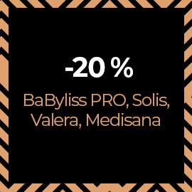 Sleva 20 % Babyliss Pro, Valera, Medissana, Solis