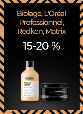 Sleva 15-20 %  L´Oréal Professionnel, Matrix, Redken, Biolage