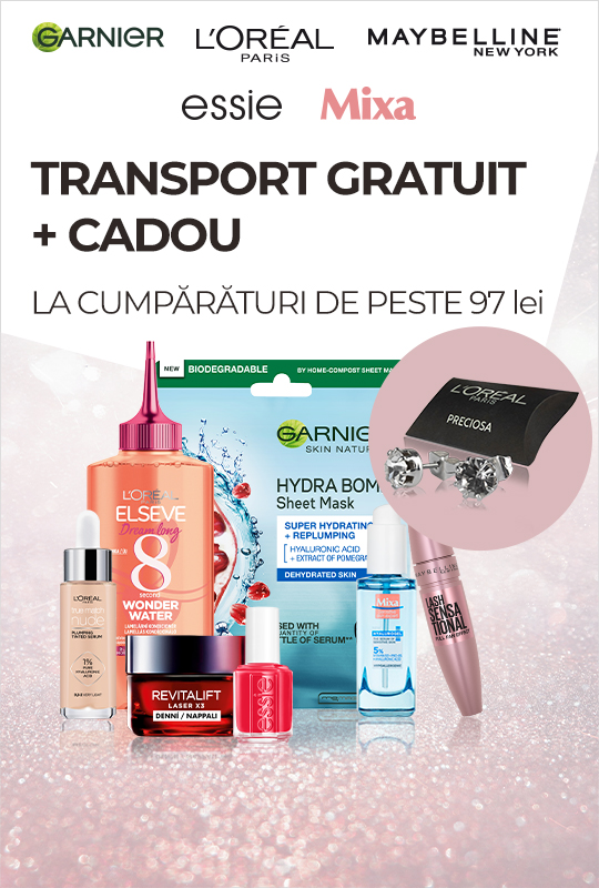 L´Oréal Paris, Garnier, Maybelline, Mixa, Essie - transport gratuit & cadou 