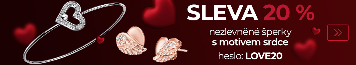 Sleva 20 % na nezlevněné šperky s motivem srdce