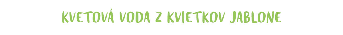 Kvetová voda z kvietkov jablone