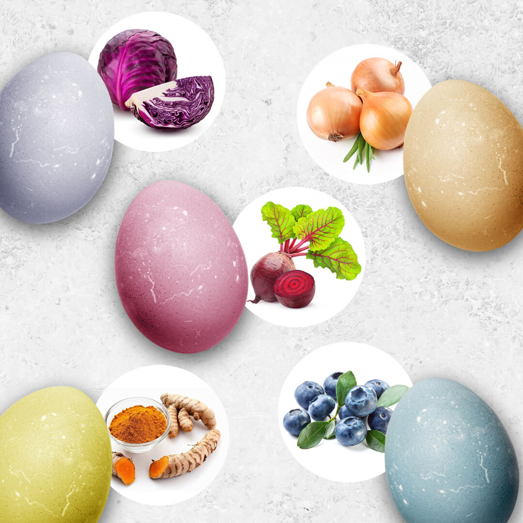 Přírodní barvení vajíček