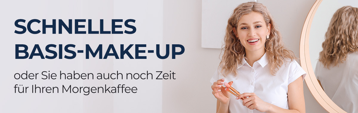 Schnelles Basis-Make-up oder Sie haben auch noch Zeit für Ihren Morgenkaffee