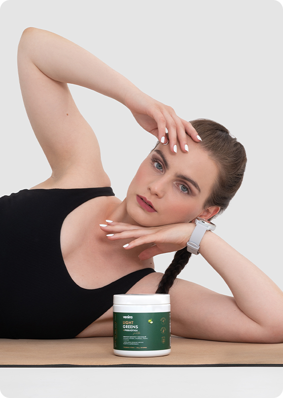 Modelka s Light greens + prebiotika jablko