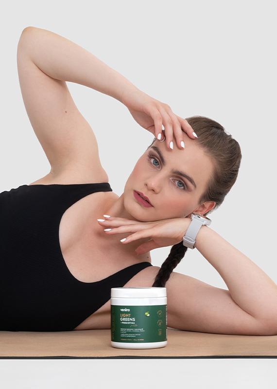 Modelka s Light greens + prebiotika jablko
