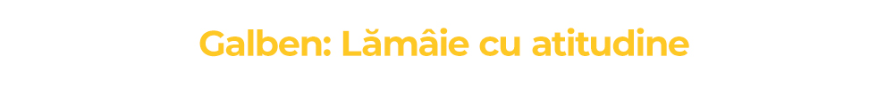 Galben: Lămâie cu atitudine