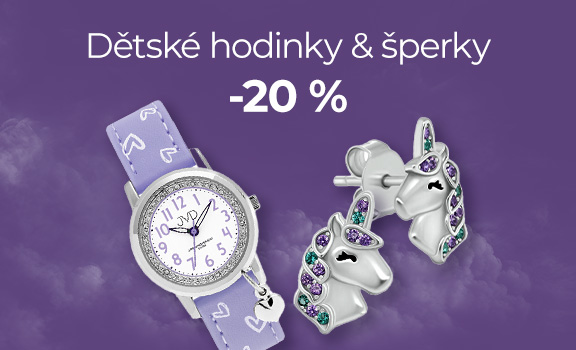 - 20 % na dětské šperky a hodinky 