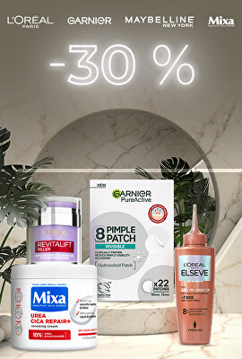 L'Oréla Paris, Garnier, Maybelline, Mixa -30 %