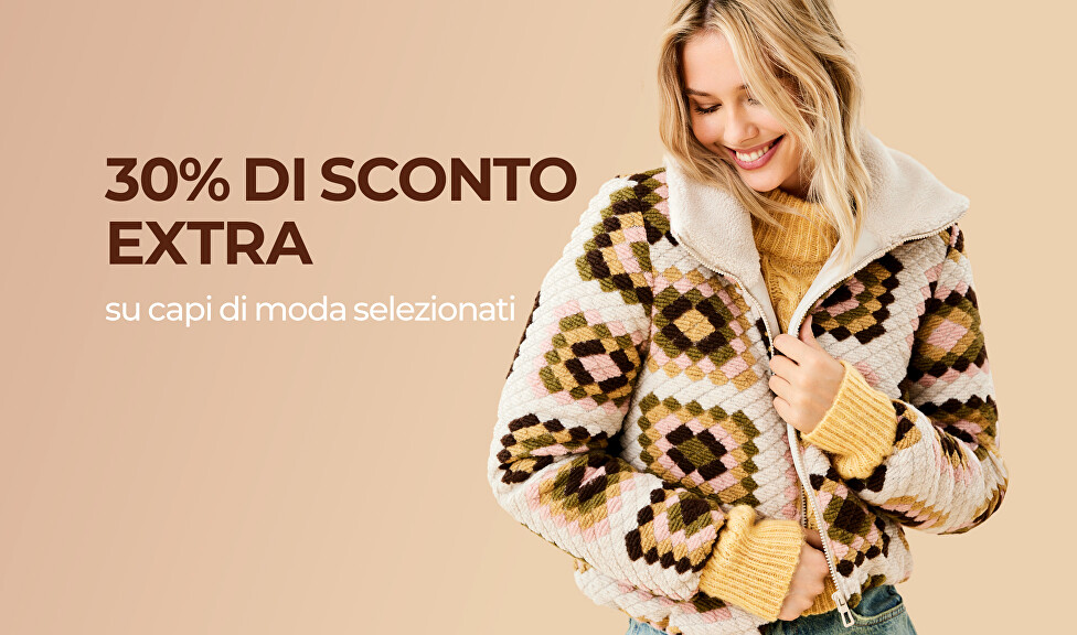 30% di sconto extra su capi di moda selezionati