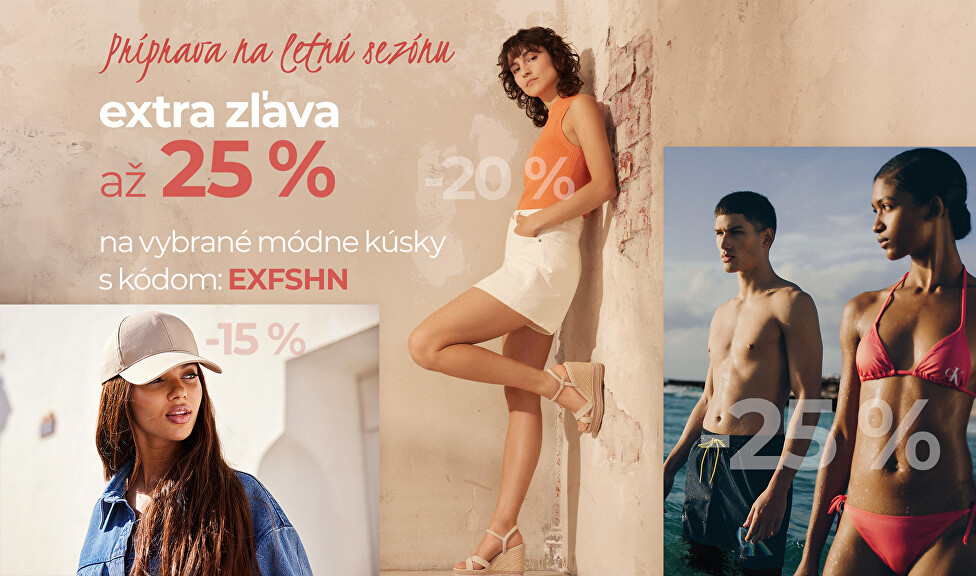 Extra sleva 25% na vybrané módní kousky