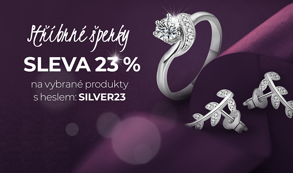 Sleva 23 % na vybrané stříbrné šperky