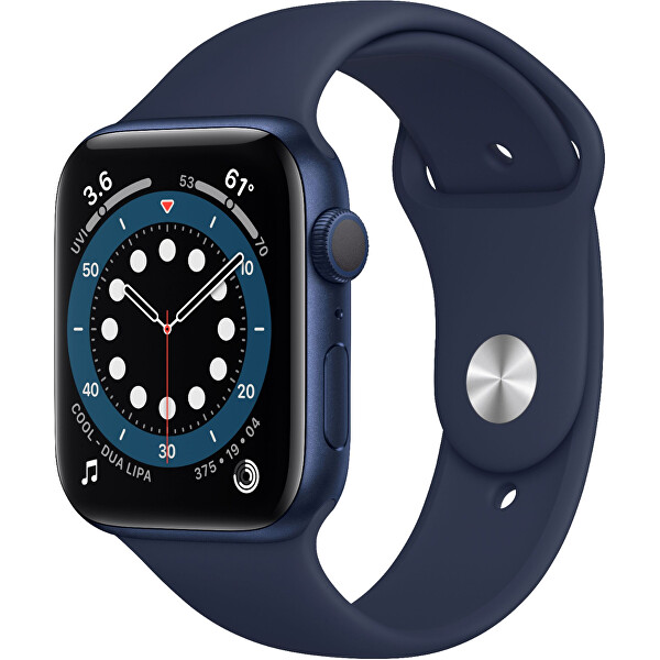 Apple Watch Series 6 40mm modrý hliník s námořnicky tmavomodrým sportovním řemínkem