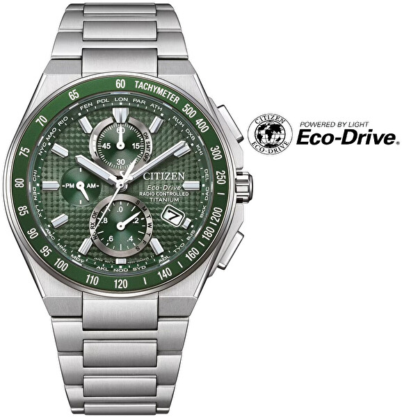 Citizen Citizen Sports Eco-Drive Radio Controlled Super Titanium AT8398-53X