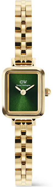 Daniel Wellington Daniel Wellington Quadro Mini 15.4x18.2 Arch 3-Link Emerald Sunray Gold DW00100852