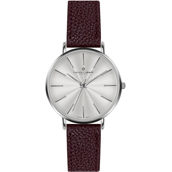 Frederic Graff Silver Monte Rosa Lychee bordeaux Leather FAL-B016S