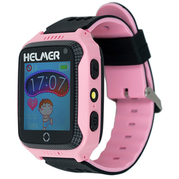 Helmer Chytré dotykové hodinky s GPS lokátorem a fotoaparátem - LK 707 růžové - SLEVA I
